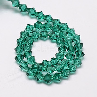 Imitate Austrian Crystal Bicone Glass Beads Strands GLAA-F029-4x4mm-10-1