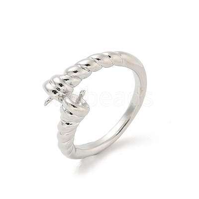 Brass Cup Peg Open Cuff Ring Settings LS-KK-G518-10P-05-1