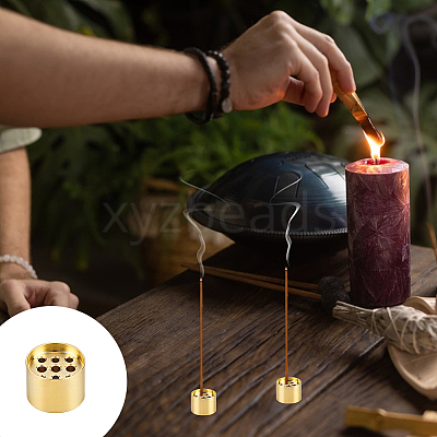 Brass Incense Burner Holder AJEW-GA0010-20B-1