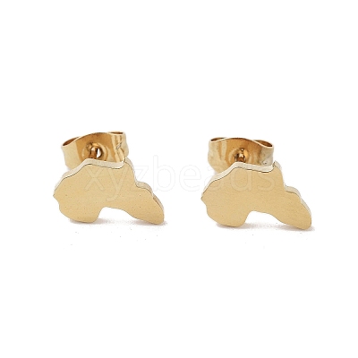 PVD Vacuum Plating 304 Stainless Steel Stud Earrings for Women EJEW-A048-07G-1