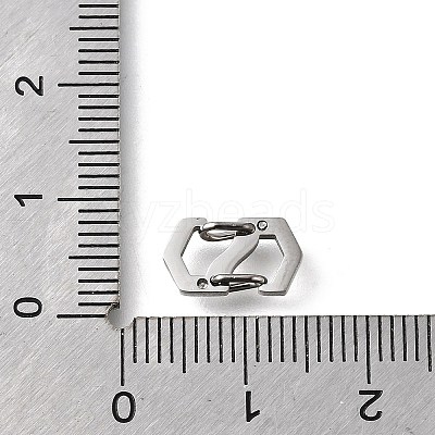 304 Stainless Steel Keychain Clasp Findings STAS-U051-01A-P-1
