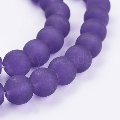 Baking Paint Transparent Glass Bead Strands GLAA-S031-10mm-36-1