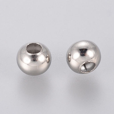 Tarnish Resistant 304 Stainless Steel Hollow Round Seamed Beads X-STAS-R032-6mm-1