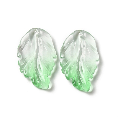 Dyed & Heated Glass Pendants GLAA-B009-06C-1