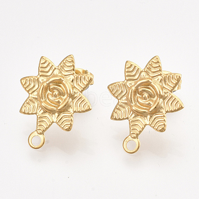 304 Stainless Steel Stud Earring Findings X-STAS-T045-17G-1