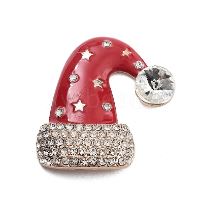 Christmas Alloy Rhinestone Cabochons FIND-U016-03G-01-1