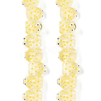 Transparent Glass Enamel Beads Strands GLAA-B021-05C-1