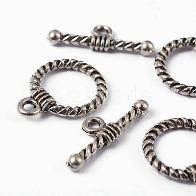 Tibetan Style Alloy Toggle Clasps LS-EA9138Y-NF-1