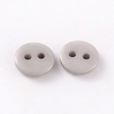 2-Hole Flat Round Resin Sewing Buttons for Costume Design BUTT-E119-20L-05-1