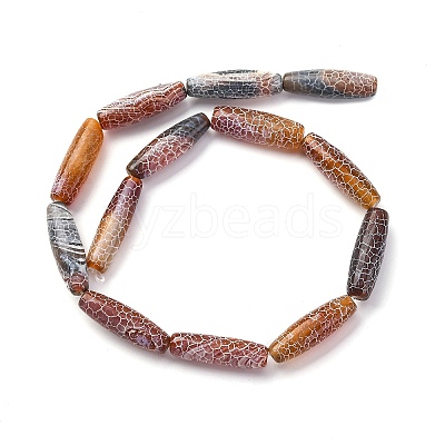 Natural Weathered Agate Beads Strands G-P570-C03-01-1