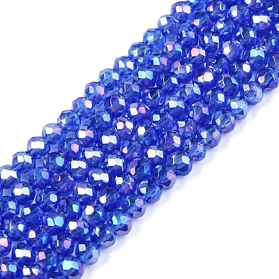 Electroplate Glass Beads Strands EGLA-A044-T2mm-B31-1
