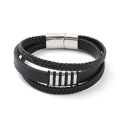 Microfiber Multi-strand Bracelets BJEW-P278-02-1