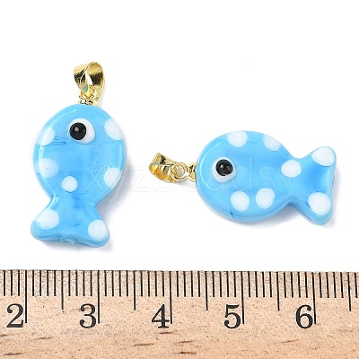 Handmade Lampwork Pendants LAMP-G168-04B-1