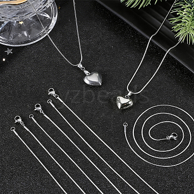 12Pcs 0.9MM 304 Stainless Steel Snake Chain Necklace Making STAS-SC0021-57P-1