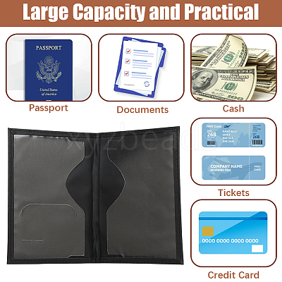 2Pcs 2 Colors PU Leather Passport Cover OFST-CL0001-10A-1