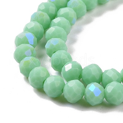 Electroplate Glass Beads Strands EGLA-A034-P4mm-B22-1