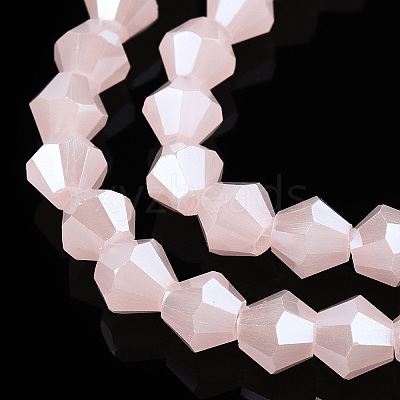 Imitation Jade Electroplate Glass Beads Strands EGLA-A039-J6mm-A07-1