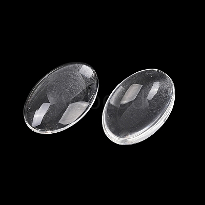 Transparent Oval Glass Cabochons GGLA-R022-30x20-1