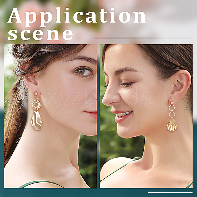 20Pcs Brass Ball Stud Earring Findings KK-BBC0007-13-1