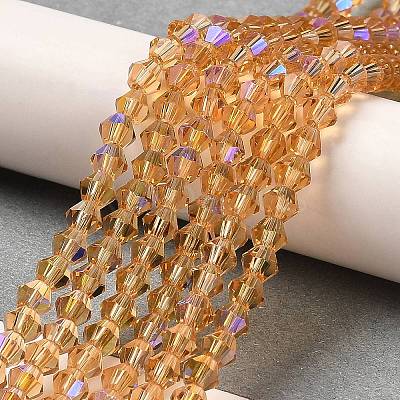 Transparent Electroplate Glass Beads Strands LS-EGLA-A039-T4mm-L18-1