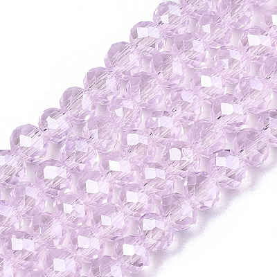 Electroplate Glass Beads Strands X-EGLA-A034-T6mm-A22-1