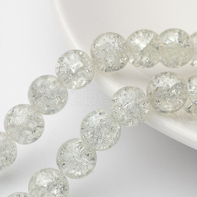Crackle Glass Beads Strands X-CCG-Q001-10mm-01-1