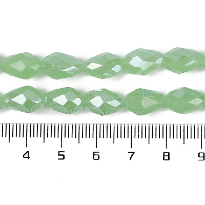 Opaque Solid Color Electroplate Glass Beads Strands EGLA-N013-J10mm-B04-1