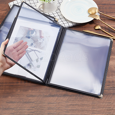 A4 Plastic Menu Book Protector AJEW-WH0237-10-1