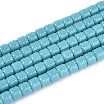 Opaque Solid Color Glass Beads Strands GLAA-N065-4x4mm-C08-1