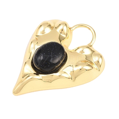 Synthetic Blue Goldstone Pendants GG-G001-02G-04-1