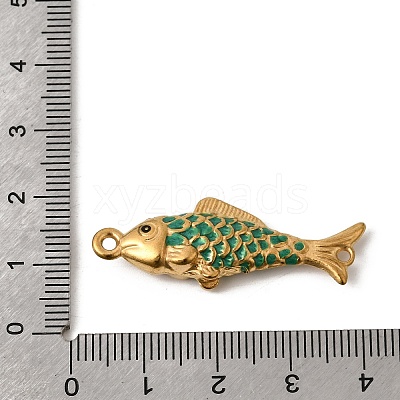 304 Stainless Steel Enamel Fish Connector Charms STAS-B128-55G-06-1