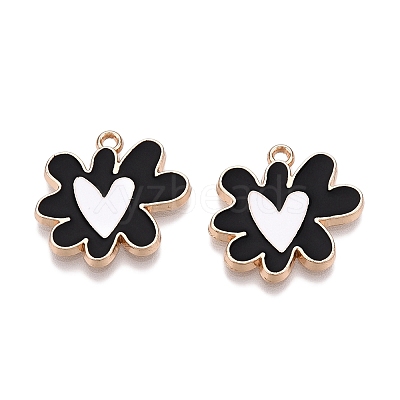 Rack Plating Alloy Enamel Pendants ENAM-N056-344A-1