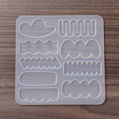 DIY Irregular Shape Cabochon Silicone Molds for Hair Clips DIY-L069-01C-1