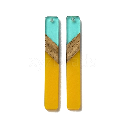 Opaque Resin & Walnut Wood Big Pendants RESI-D060-C-05-1