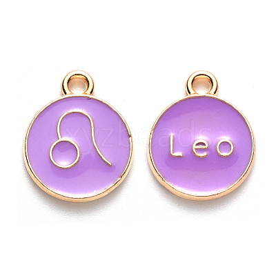 Alloy Enamel Pendants ENAM-S124-01B-01G-1