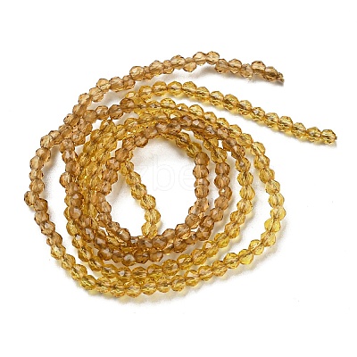 Transparent Gradient Color Glass Beads Strands GLAA-H021-01A-36-1