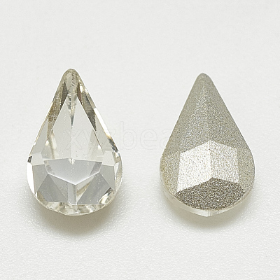 Pointed Back Glass Rhinestone Cabochons RGLA-T082-6x10mm-01-1