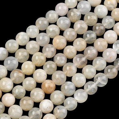 Natural White Moonstone Beads Strands G-C277-A01-10mm-1