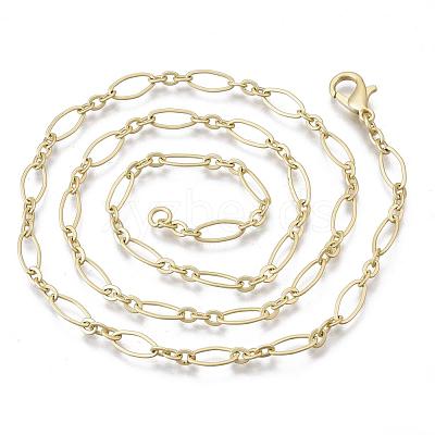 Brass Cable Chains Necklace Making MAK-S072-16A-MG-1