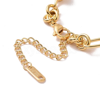 304 Stainless Steel Knot Link Chain Bracelet for Men Women LS-BJEW-E020-01G-1