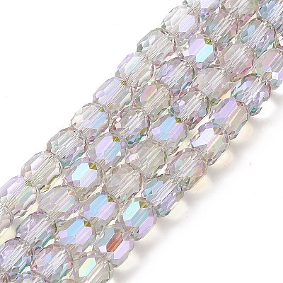 Electroplate Opaque Glass Beads GLAA-F108-10A-11-1