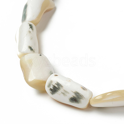 Natural Trochid Shell/Trochus Shell Beads Strands SHEL-F004-12-1