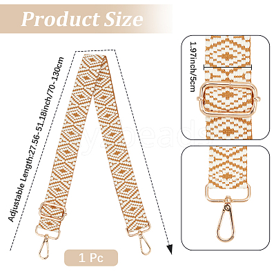 Rhombus Pattern Nylon Canvas Handbag Webbing Bag Straps FIND-CN0002-38A-1