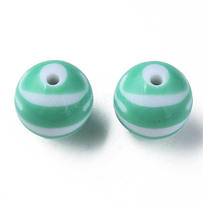 Opaque Striped Acrylic Beads MACR-S373-27C-11-1