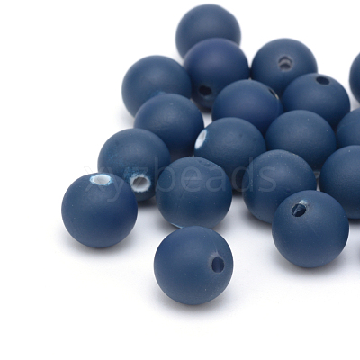 Spray Painted Acrylic Beads ACRP-S672-10mm-10-1