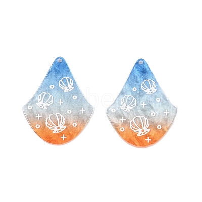 Printed Acrylic Pendants OACR-T028-02B-1