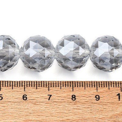 Transparent Electroplate Glass Beads Strands EGLA-N002-34F-F03-1