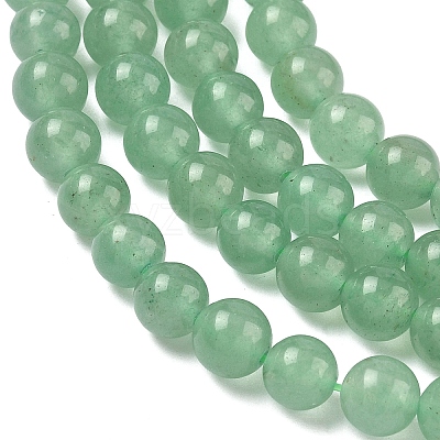 Natural Green Aventurine Beads Strands GSR6mmC024-1