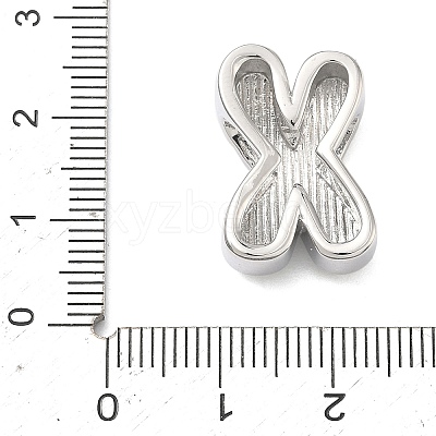 Brass Initial Beads KK-B167-27P-01X-1