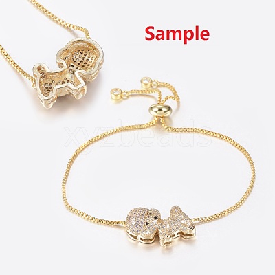 Brass Micro Pave Cubic Zirconia Pendants ZIRC-Q015-079P-1